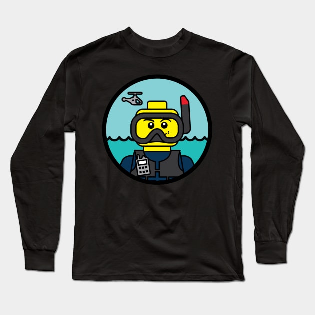 Mini Rescue Swimmer Long Sleeve T-Shirt by aircrewsupplyco